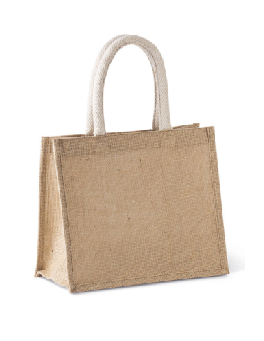 KIM-KI0273-JUTE CANVAS TOTE - MEDIUM